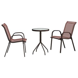vidaXL Kert Bistro K&eacute;szlet 3 db Barna Ac&eacute;l