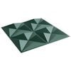 vidaXL Fali panelek 24 pcs Origami Z&ouml;ld 50 x 50 cm XPS Hab