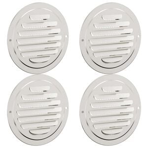 vidaXL Levegő szellőzőfed&eacute;l 4 pcs Ez&uuml;st 80 mm Rozsdamentes ac&eacute;l