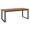 vidaXL t&ouml;m&ouml;r ak&aacute;cfa kerti asztal U-alak&uacute; l&aacute;bakkal 200 x 90 x 75 cm