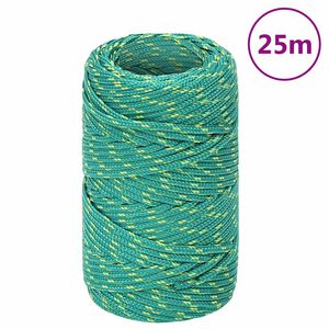 vidaXL z&ouml;ld polipropil&eacute;n haj&oacute;k&ouml;t&eacute;l 2 mm 25 m