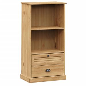 vidaXL VIGO t&ouml;m&ouml;r fenyőfa k&ouml;nyvespolc 60x35x114,5 cm