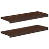 vidaXL L&eacute;pcsőszőnyegek 2 db 70 x 25 x 2 cm S&ouml;t&eacute;t Barna T&ouml;m&ouml;r b&uuml;kkfa