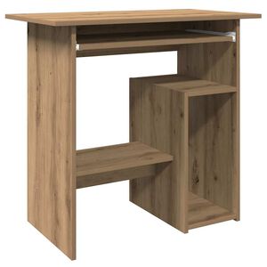 vidaXL k&eacute;zműves t&ouml;lgy sz&iacute;nű szerelt fa &iacute;r&oacute;asztal 80 x 45 x 74 cm