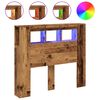 vidaXL antik fa sz&iacute;nű szerelt fa LED-es fejt&aacute;mla 120x18,5x103,5 cm