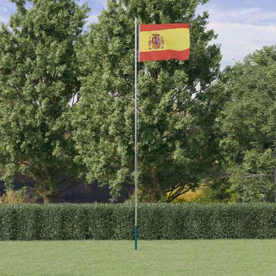 vidaXL alumínium spanyol zászló és rúd 6,23 m