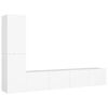 vidaXL 4 részes fehér szerelt fa TV-szekrényszett
