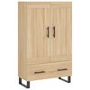 vidaXL sonoma t&ouml;lgy sz&iacute;nű szerelt fa magasszekr&eacute;ny 69,5 x 31 x 115 cm