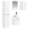 vidaXL F&uuml;rdőszobai Szekr&eacute;ny Szett 5 pcs Feh&eacute;r 40 x 10,5 x 60,5 cm