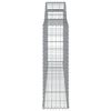 vidaXL 4 db íves horganyzott vas gabion kosár 300 x 30 x 100/120 cm