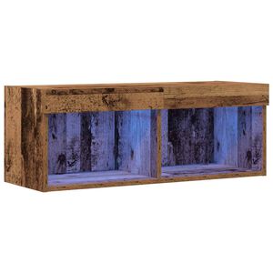 vidaXL TV szekr&eacute;ny garnit&uacute;ra 80 x 30 x 30 cm R&eacute;gi fa Szerelt Fa