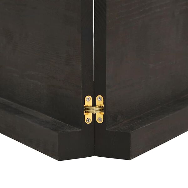 vidaXL sötétbarna kezelt tömör asztallap 220x50x(2-6) cm