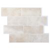 vidaXL Metr&oacute;csempe 10 db Beige M&aacute;rv&aacute;ny 29 x 21 cm Poliuret&aacute;n &eacute;s PET