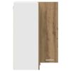 vidaXL F&uuml;ggő szekr&eacute;ny Artisan t&ouml;lgy &eacute;s feh&eacute;r 57 x 57 x 80 cm Faanyag