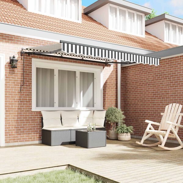 vidaXL Beh&uacute;zhat&oacute; napellenző Antracit 250 x 200 cm sz&ouml;vet