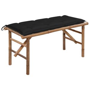 vidaXL &ouml;sszecsukhat&oacute; bambusz kerti pad p&aacute;rn&aacute;val 118 cm