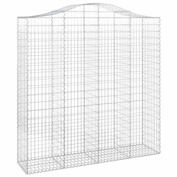 vidaXL 8 db &iacute;ves horganyzott vas gabion kos&aacute;r 200x50x200/220 cm