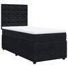 vidaXL fekete b&aacute;rsony rug&oacute;s &aacute;gy matraccal 90 x 200 cm