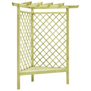 vidaXL impregn&aacute;lt fenyőfa kerti sarokpergola 130 x 130 x 197 cm