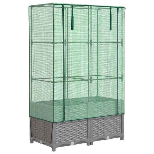 vidaXL rattan megjelen&eacute;sű magas&aacute;gy&aacute;s melegh&aacute;ztakar&oacute;val 80x40x138 cm