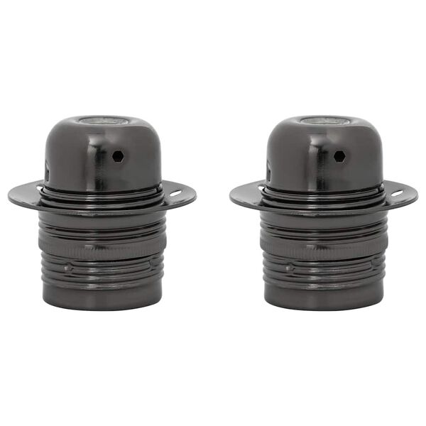 vidaXL 2 db f&eacute;nyes fekete l&aacute;mpatart&oacute;k E27