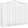 vidaXL &iacute;ves horganyzott vas gabion kos&aacute;r 200x50x160/180 cm
