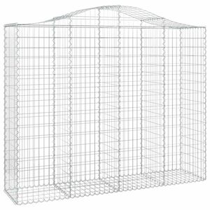 vidaXL &iacute;ves horganyzott vas gabion kos&aacute;r 200x50x160/180 cm