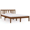 vidaXL Small Double m&eacute;zbarna t&ouml;m&ouml;r fa &aacute;gykeret 120 x 190 cm