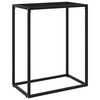 vidaXL fekete edzett &uuml;veg t&aacute;lal&oacute;asztal 60 x 35 x 75 cm