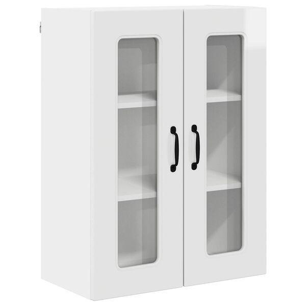 vidaXL Konyhaszekr&eacute;ny Kalmar Magas F&eacute;nyű Feh&eacute;r 60 x 31 x 80 cm Faanyag