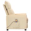 vidaXL krémszínű szövet masszázsfotel