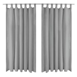 vidaXL 2 db sz&uuml;rke mikroszat&eacute;n f&uuml;gg&ouml;ny karik&aacute;kkal 140 x 225 cm