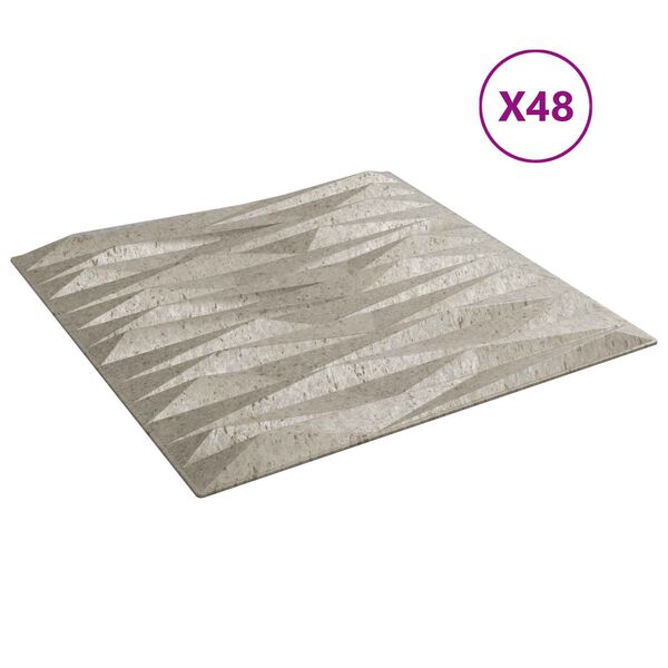 vidaXL Fali panelek 48 pcs Kő Beton 50 x 50 cm XPS Hab