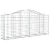 vidaXL 20 db íves horganyzott vas gabion kosár 200x30x80/100 cm