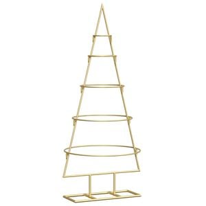 vidaXL F&eacute;m kar&aacute;csonyfa &aacute;llv&aacute;nnyal Arany 90 cm Porsz&oacute;rt Ac&eacute;l