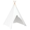 vidaXL Teepee sátor Fehér 120 x 120 x 150 cm Szövet & Műanyag