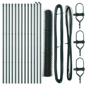 vidaXL Hatsz&ouml;gletű ker&iacute;t&eacute;s talajr&ouml;gz&iacute;tő 25 x 1,2 m PVC-bevonatos ac&eacute;l