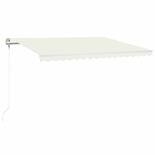 vidaXL kr&eacute;msz&iacute;nű automata sz&eacute;l&eacute;rz&eacute;kelős &eacute;s LED-es napellenző 400x300cm