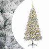vidaXL Műkar&aacute;csonyfa g&ouml;mbbel 120 cm 150 LED Meleg feh&eacute;r PVC &eacute;s f&eacute;m