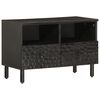 vidaXL fekete t&ouml;m&ouml;r mang&oacute;fa TV-szekr&eacute;ny 70 x 33 x 46 cm