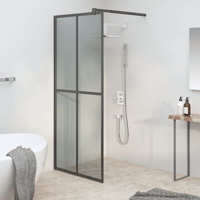 vidaXL sötét edzett üveg zuhanyfal küszöb nélküli zuhanyhoz 90x195cm
