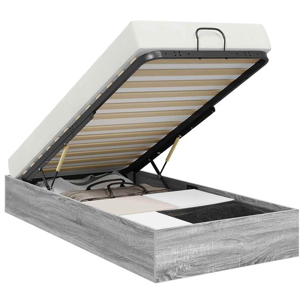 vidaXL Ottom&aacute;n &Aacute;gykeret Sz&uuml;rke Sonoma 193 x 120 x 25 cm Faforg&aacute;cslap