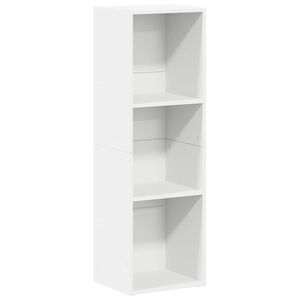 vidaXL feh&eacute;r szerelt fa k&ouml;nyv-/TV-szekr&eacute;ny 36 x 30 x 114 cm