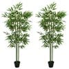 vidaXL Műbambusz fa 2 pcs Z&ouml;ld 45 x 18 x 175 cm Sz&ouml;vet &eacute;s Bambusz