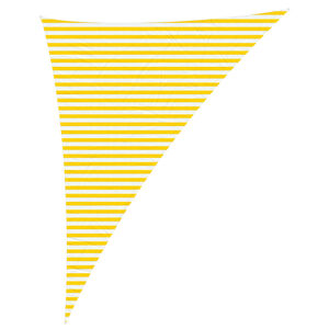 vidaXL Napernyő vitorla S&aacute;rga &eacute;s Feh&eacute;r 4 x 5 x 6,4 m