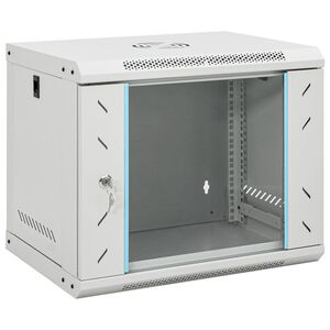 vidaXL 9U fali h&aacute;l&oacute;zati szekr&eacute;ny 19" IP20 53 x 40 x 45 cm