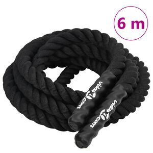 vidaXL fekete poli&eacute;szter harci k&ouml;t&eacute;l 6 m 4,5 kg