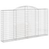 vidaXL 9 db &iacute;ves horganyzott vas gabion kos&aacute;r 300x30x160/180 cm
