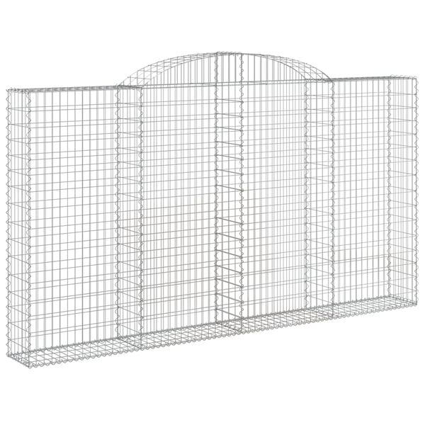 vidaXL 9 db &iacute;ves horganyzott vas gabion kos&aacute;r 300x30x160/180 cm