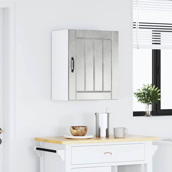 vidaXL konyhai fali szekr&eacute;ny Lucca betonsz&uuml;rke szerelt fa